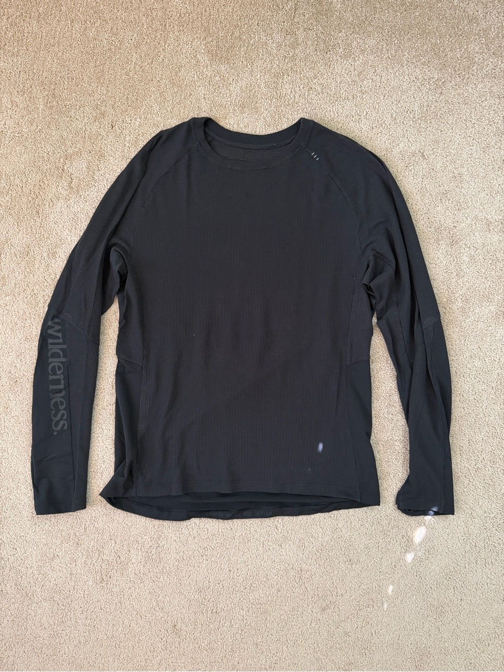 Lululemon Long-Sleeve Black Mesh Tee - Wilderness Edition